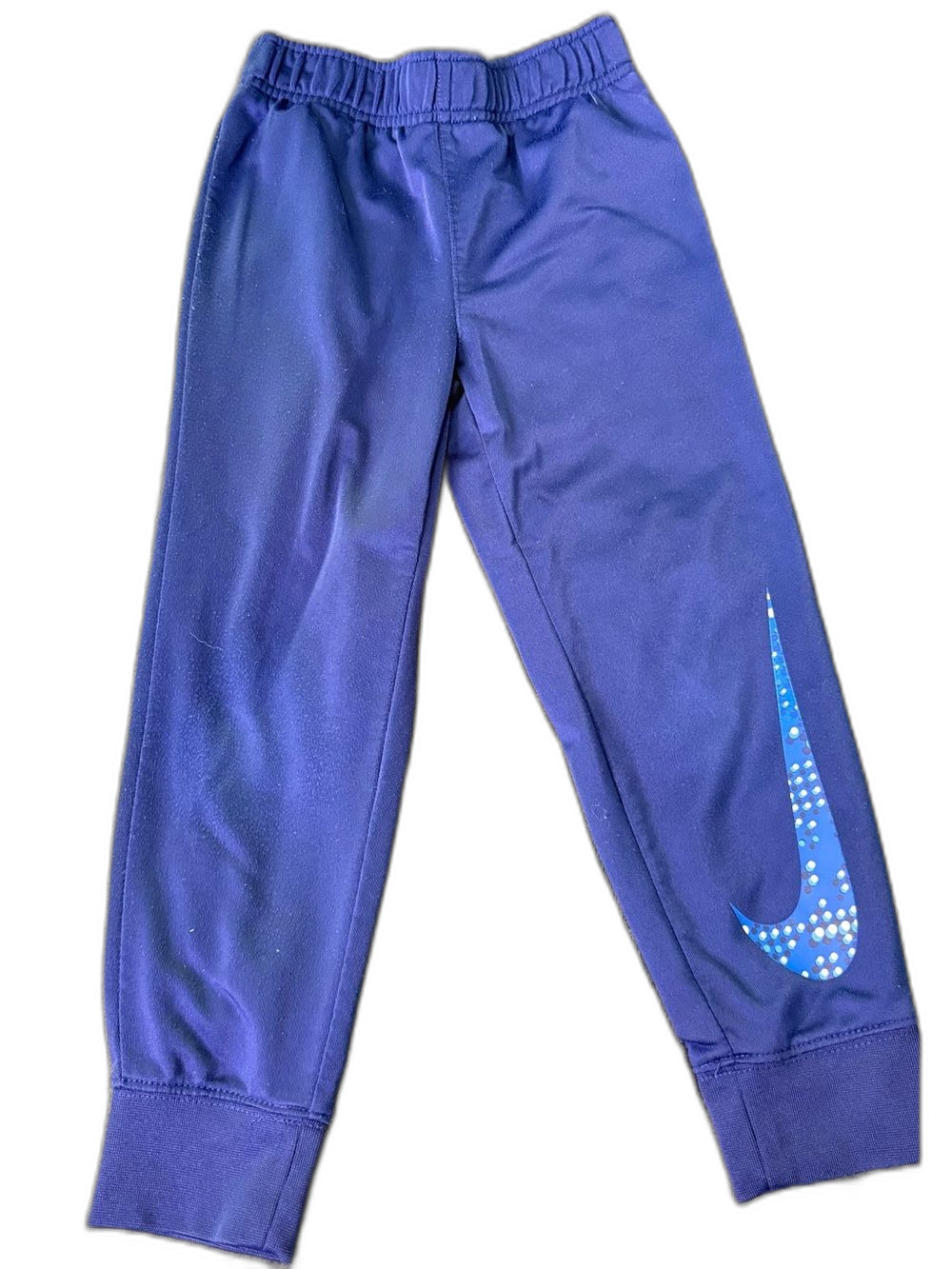 Nike Little Kids Navy Blue Sweatpants with Light Blue Swoosh size 4 / XS